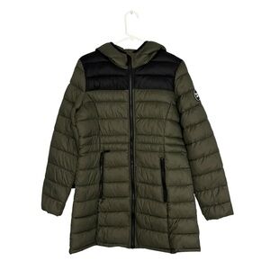 Reebok Gorpcore Long Quilted Puffer Parka Coat